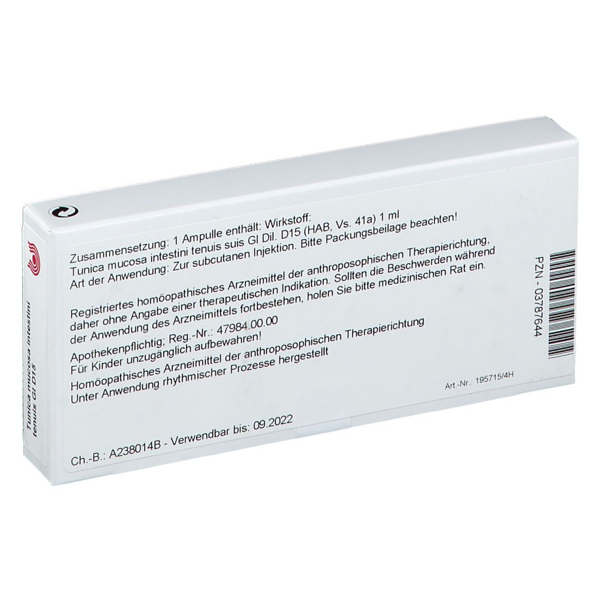 WALA® Tunica mucosa intestini tenuis Gl D 15