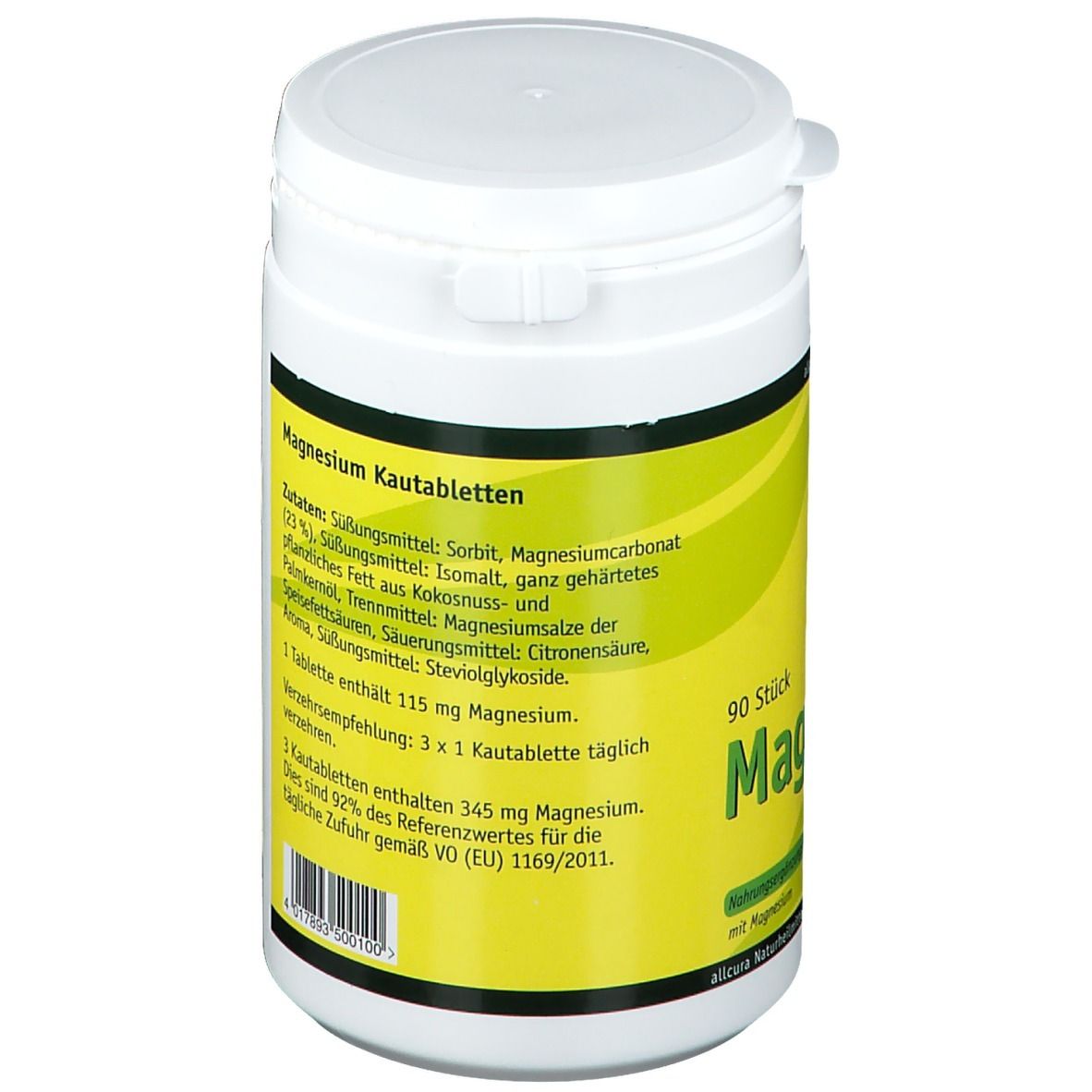 allcura Magnesium Kautabletten 90 St Shop Apotheke