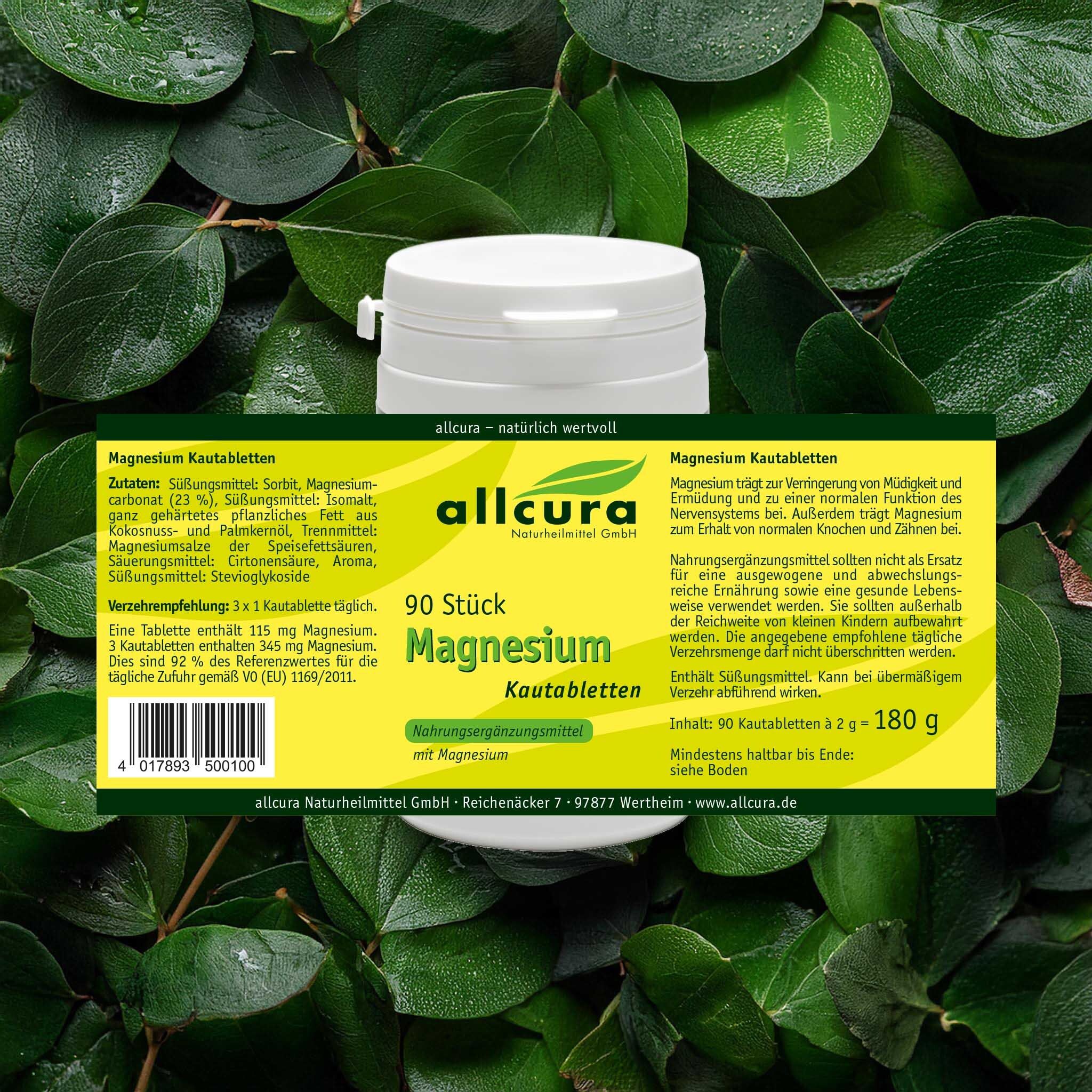 allcura Magnesium Kautabletten