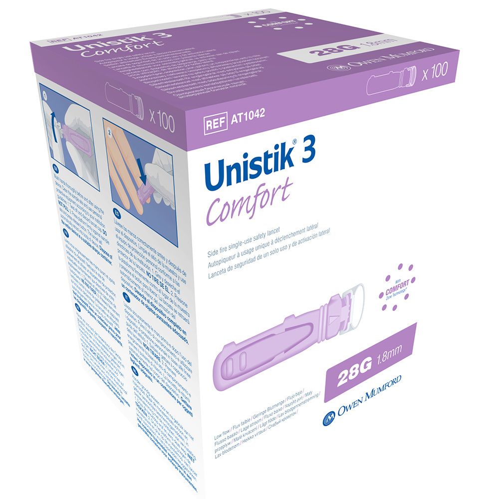 Unistik 3 Comfort 1,8mm EinDr. Tiefe Stechhilfe