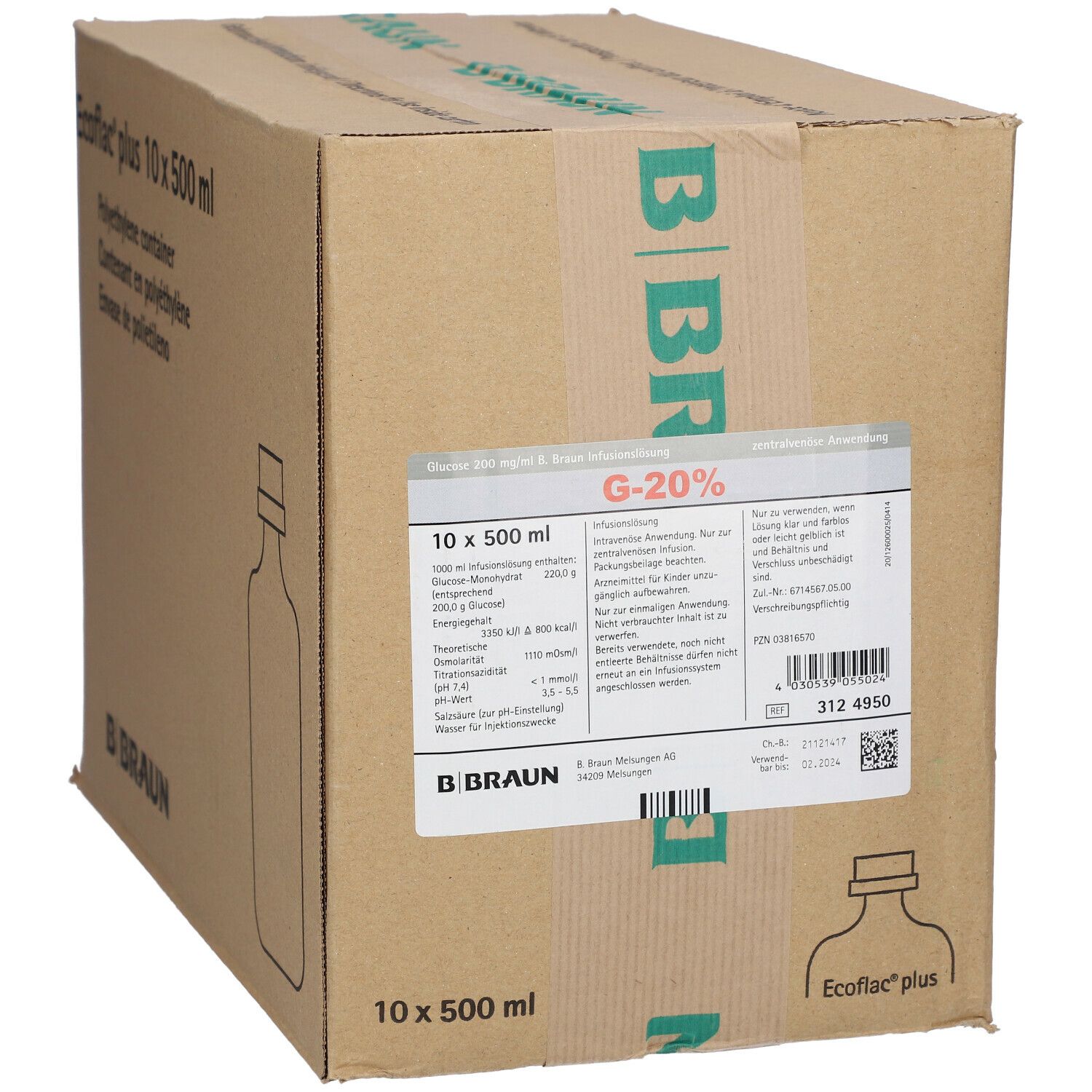 Glucose 20 % B.Braun
