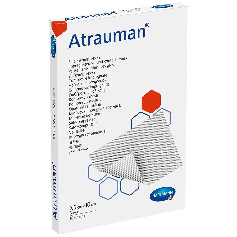 Atrauman 7,5x10 cm steril Kompressen 10 St