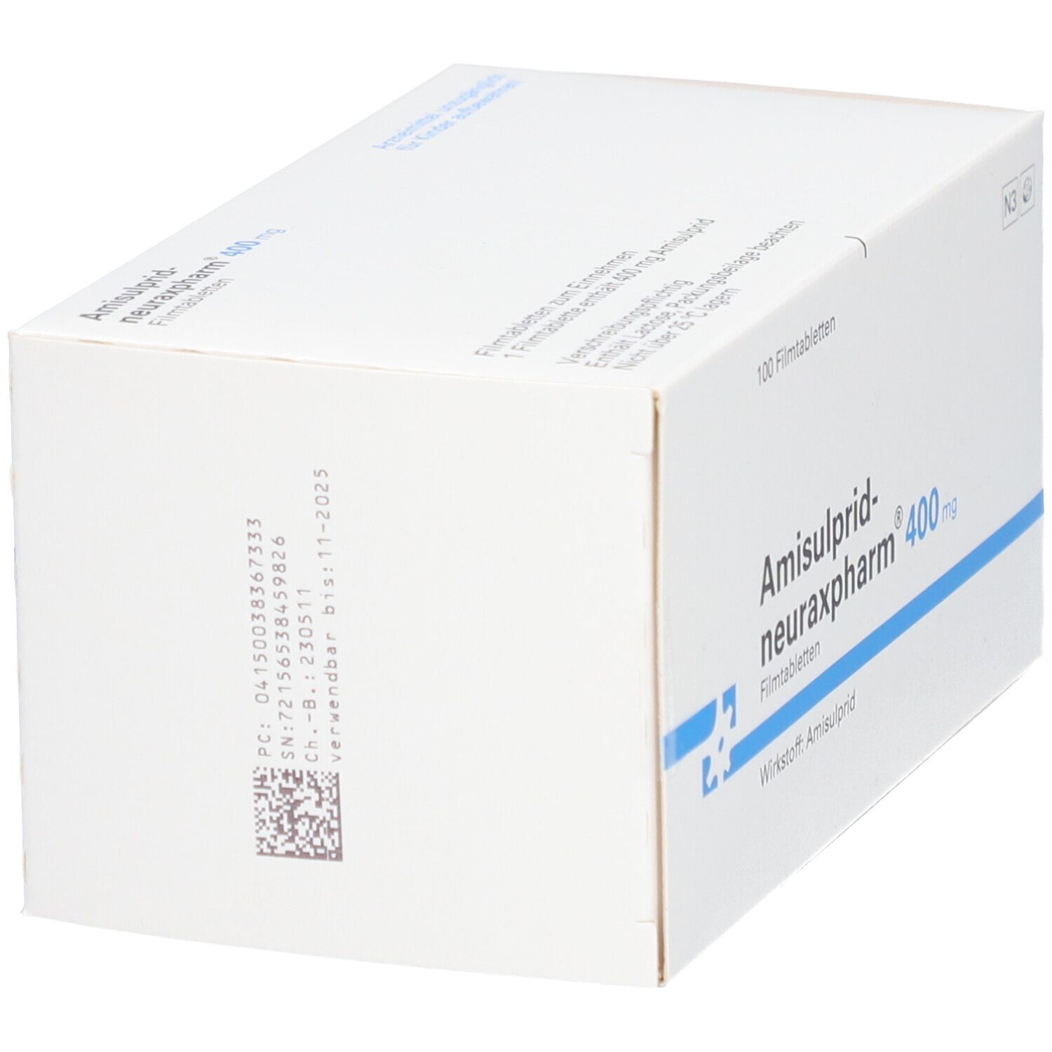 AMISULPRID-neuraxpharm 400 mg Filmtabletten 100 St