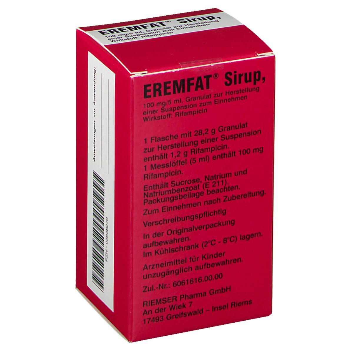 EREMFAT® Sirup 100 mg/5 ml