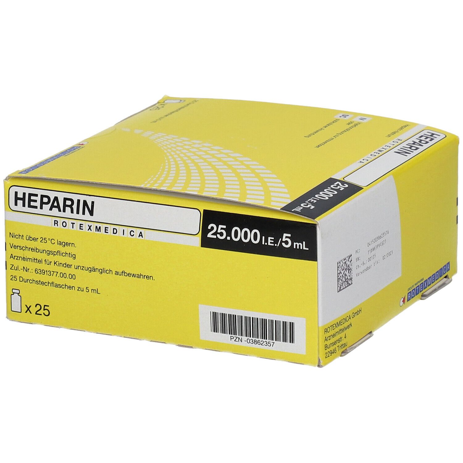 Heparin-Rotexmedica 25.000 I.E./5 ml