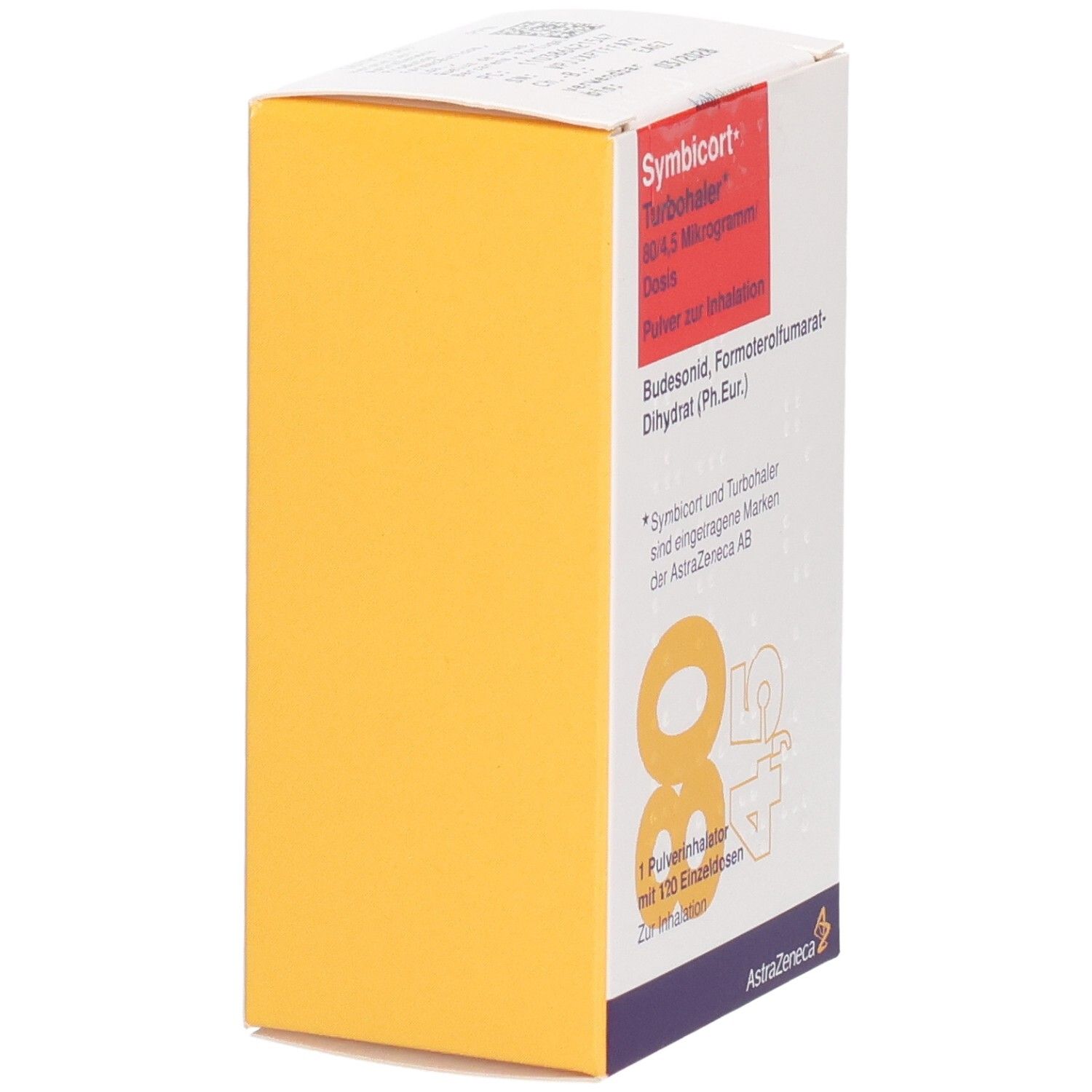 Packung Symbicort Turbohaler 80/4,5 Mikrogramm, Pulver zur Inhalation, 120 Dosen.