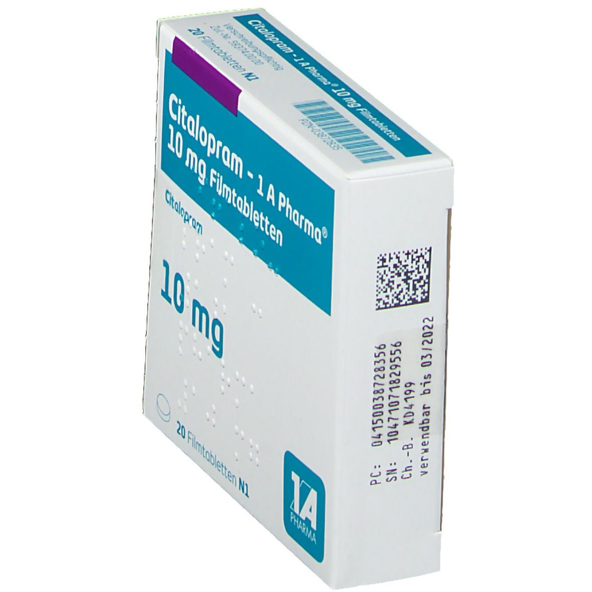 Citalopram-1A Pharma 10 mg Filmtabletten 20 St