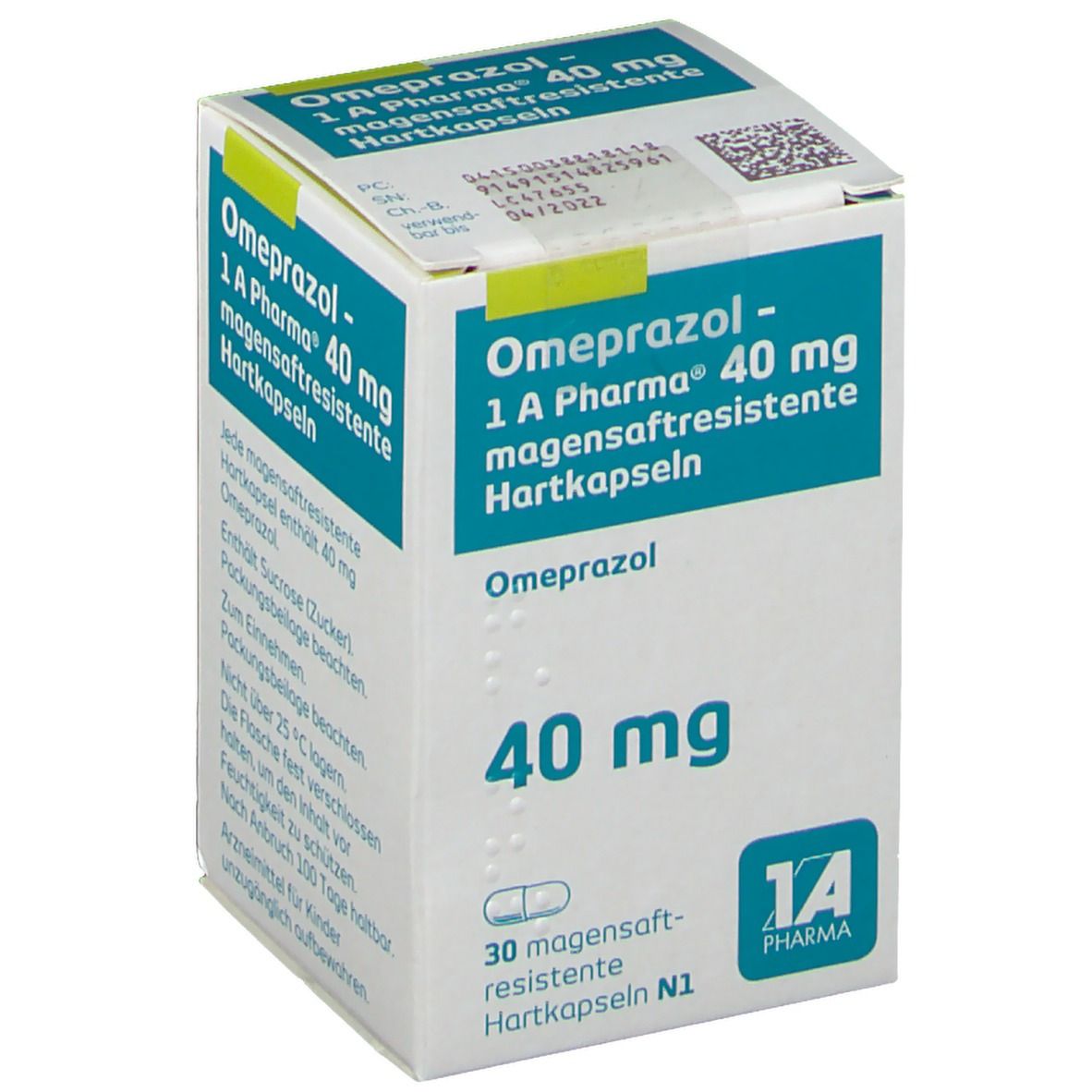 Omeprazol-1A Pharma 40 mg magensaftres.Hartkapseln 30 St Magensaftresistente Hartkapseln