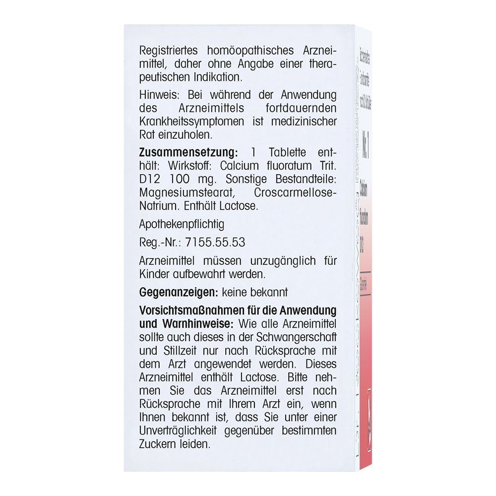 Text auf weißem Hintergrund. Enthält Informationen zu Inhaltsstoffen, Dosierung, Warnhinweisen und Gegenanzeigen des Produkts.