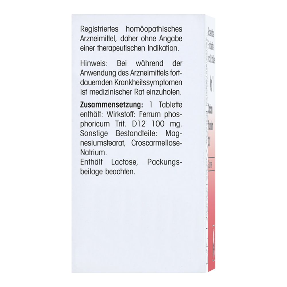 Text auf weißer Schachtel. Zusammensetzung, Hinweise, und weitere Informationen. Apothekenpflichtig.