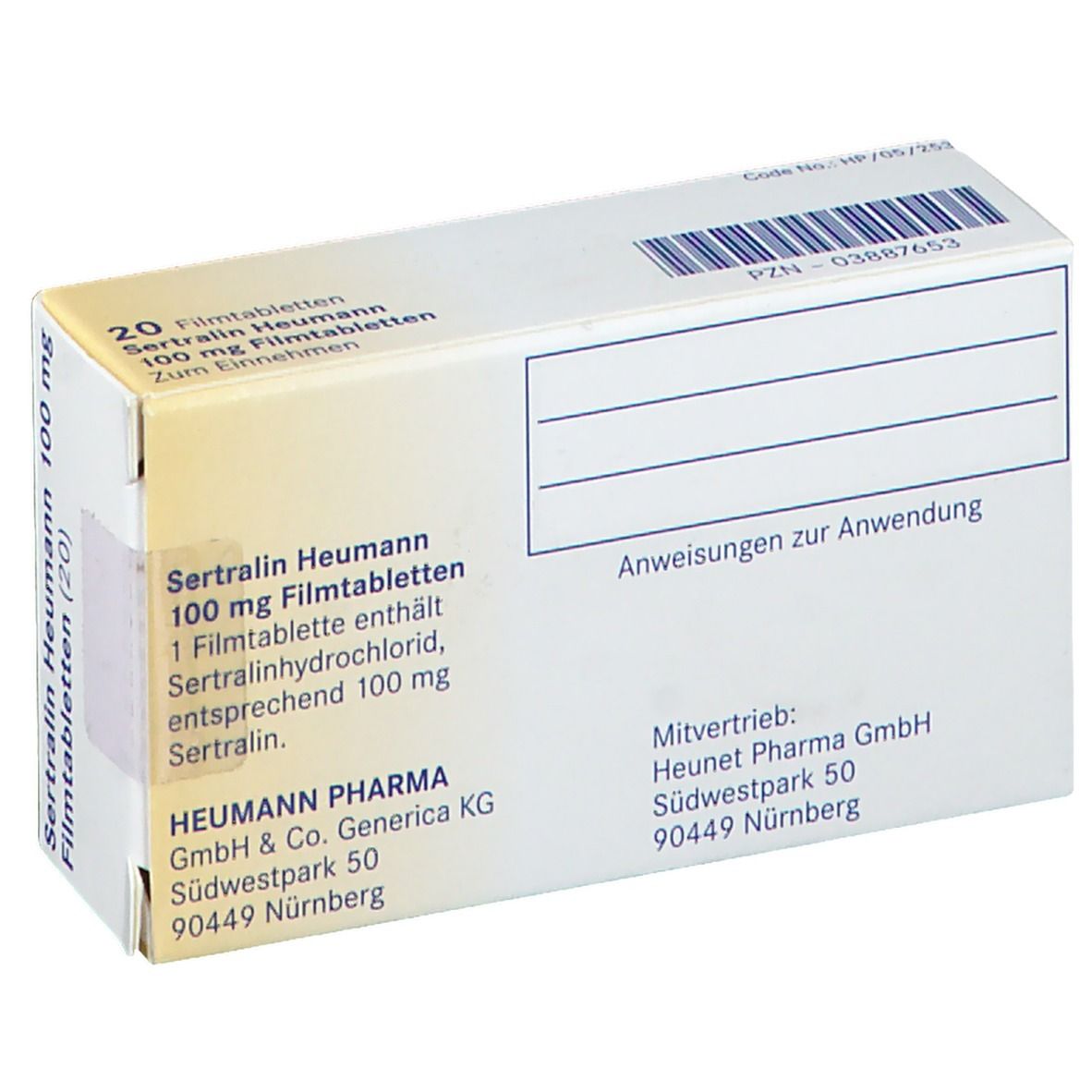 Sertralin Heumann 100 mg