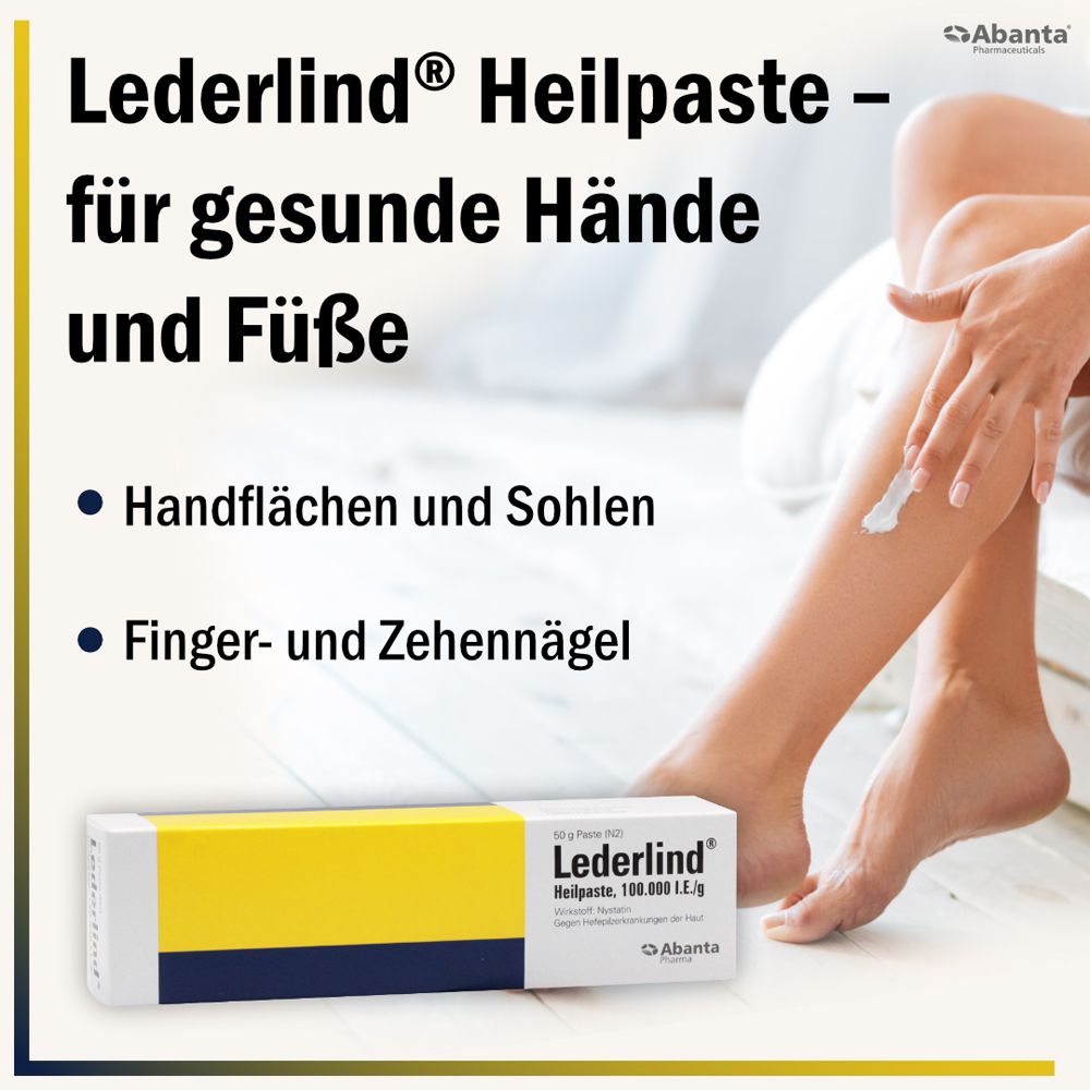 Lederlind® Heilpaste für gesunde Hände und Füße, einschließlich Nägel.