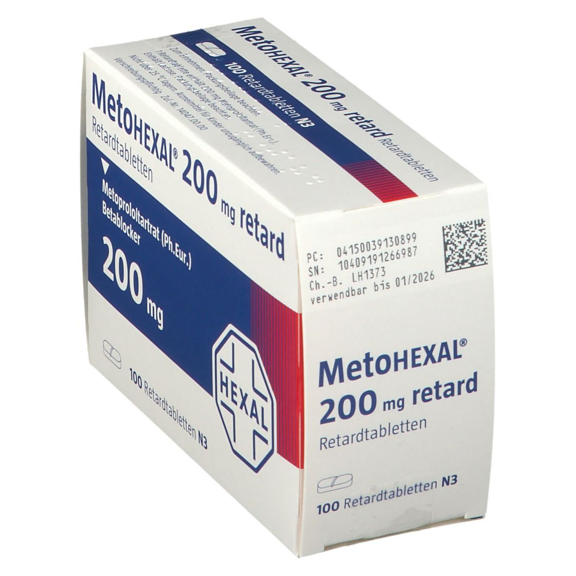 Metohexal 200 retard Tabl. 100 St Retard-Tabletten