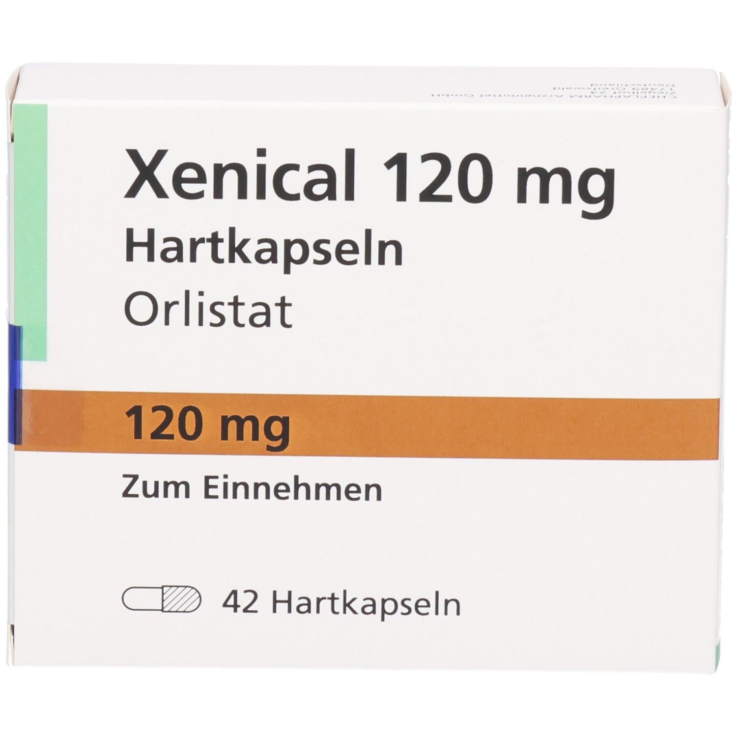 Xenical 120 mg Hartkapseln Orlistat, 42 Kapseln.