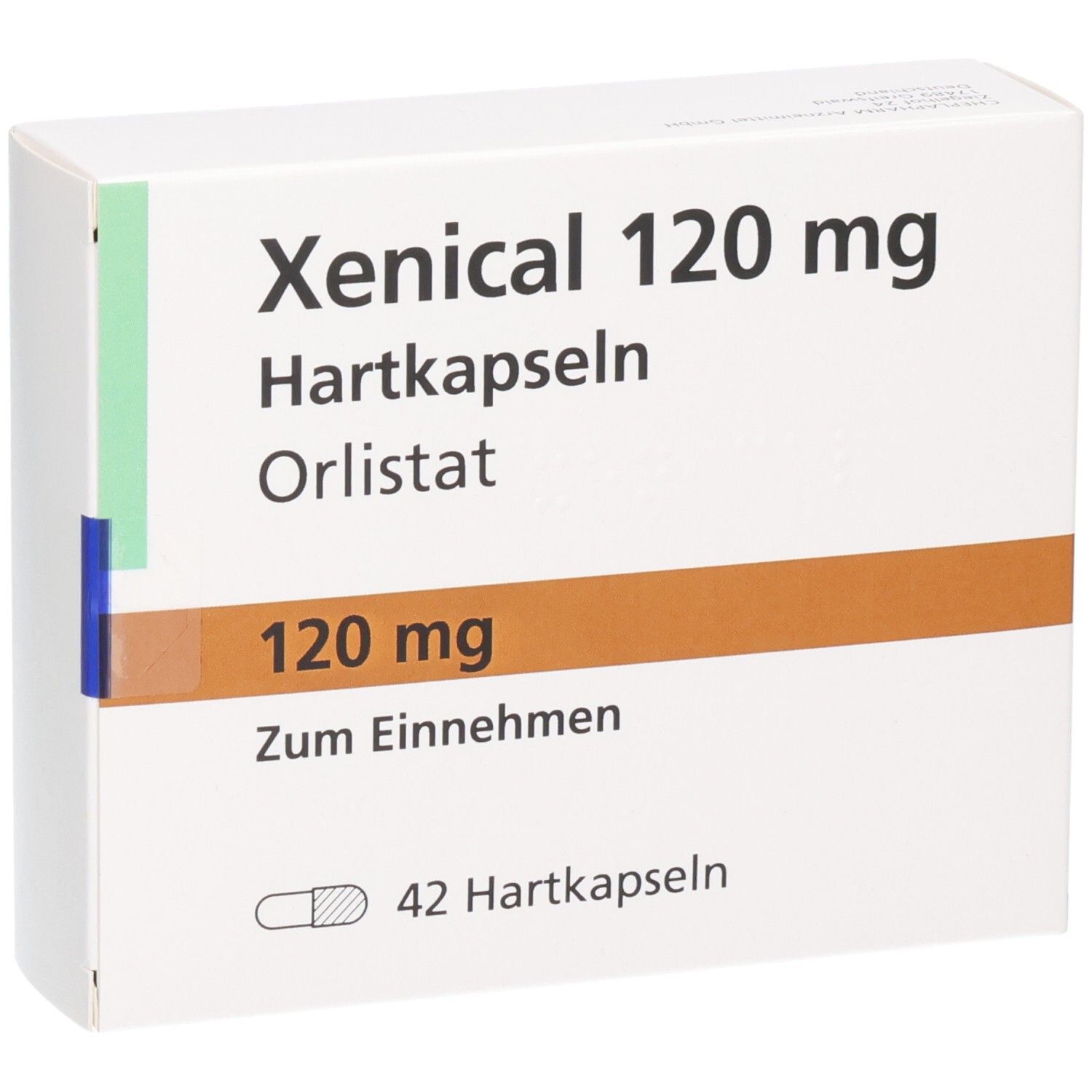 Xenical 120 mg Hartkapseln Orlistat, 42 Kapseln.