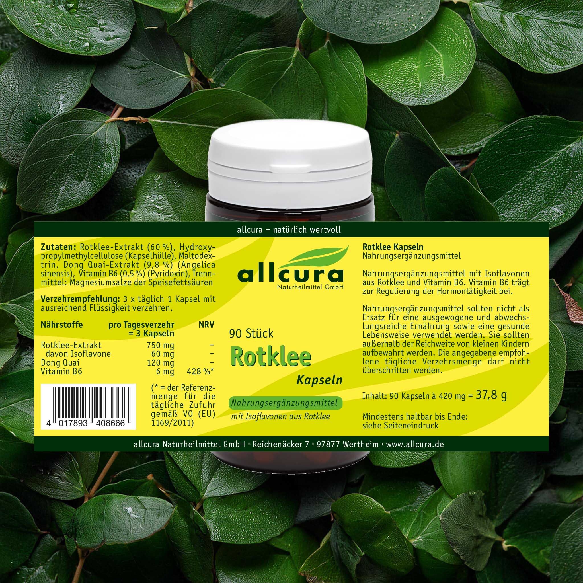 allcura Rotklee Kapseln