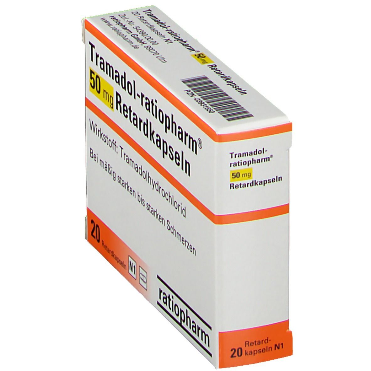 TRAMADOL-ratiopharm 50 mg Retardkapseln 20 St Retard-Kapseln