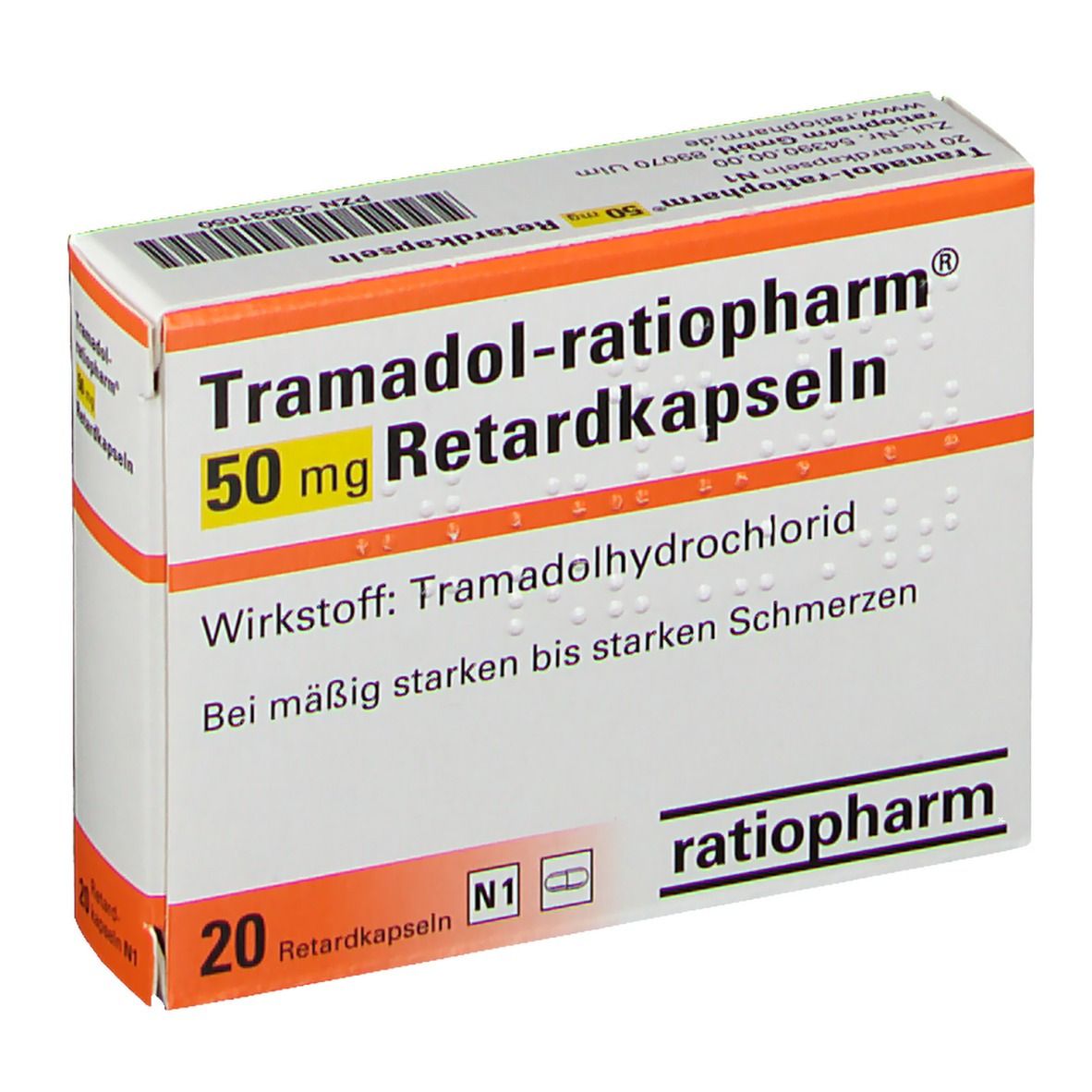 Tramadolratiopharm® 50 mg 20 St mit dem ERezept kaufen Shop Apotheke