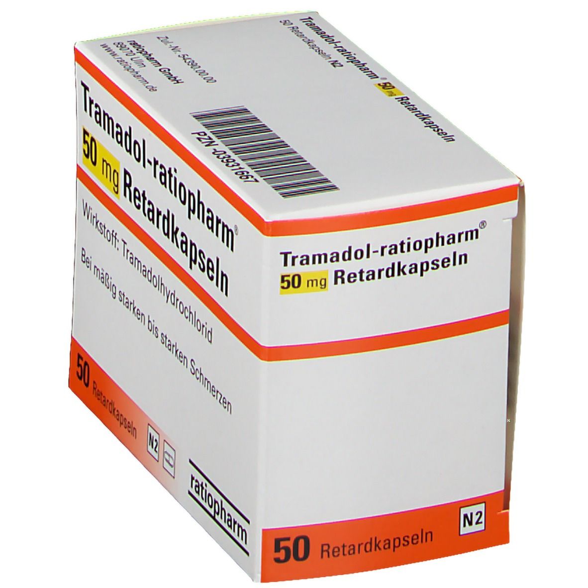 TRAMADOL-ratiopharm 200 mg Retardkapseln 100 St Retard-Kapseln