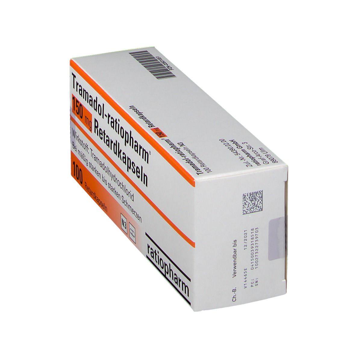 TRAMADOL-ratiopharm 200 mg Retardkapseln 100 St Retard-Kapseln