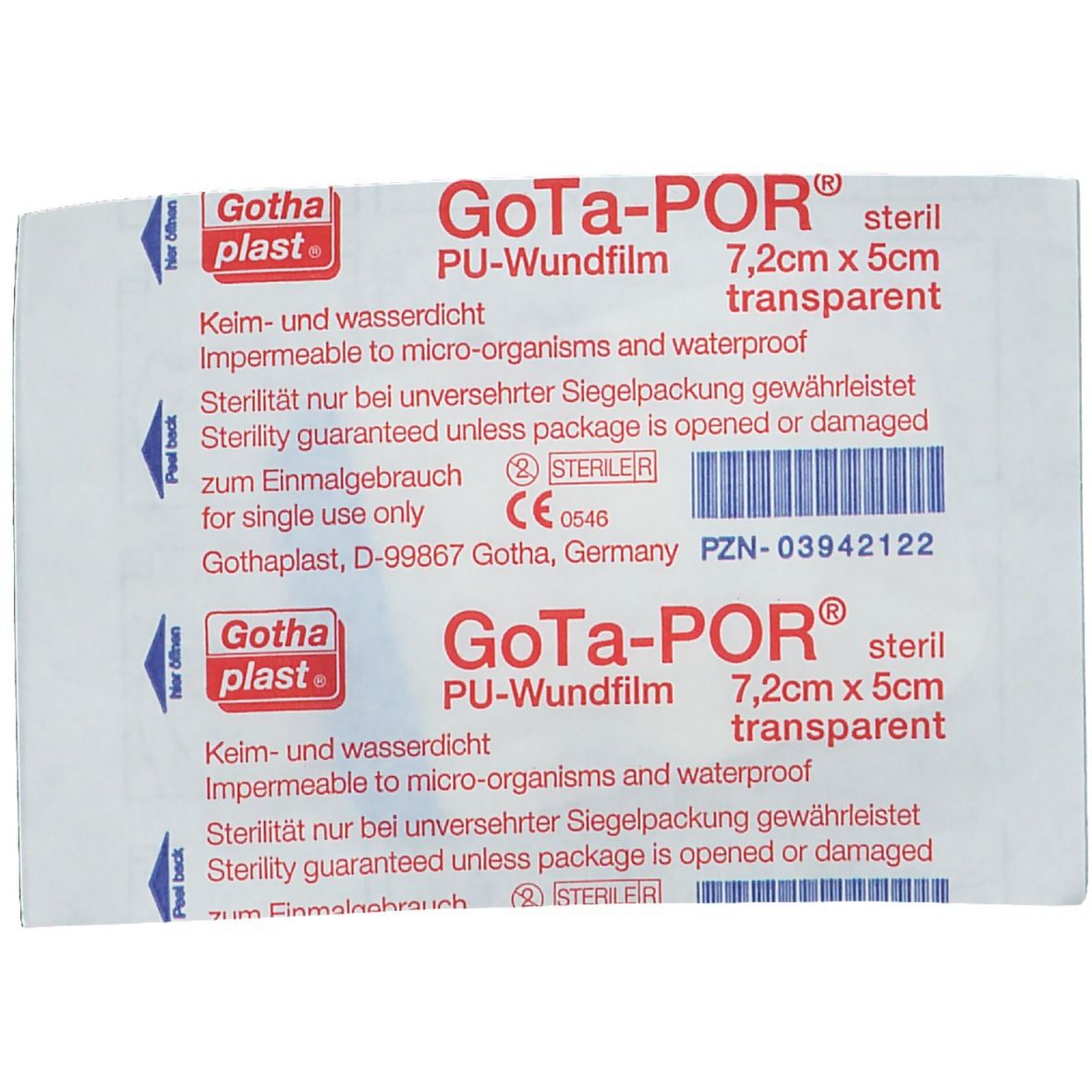 GoTa-POR® PU-Wundfilm 7,2 x 5 cm steril