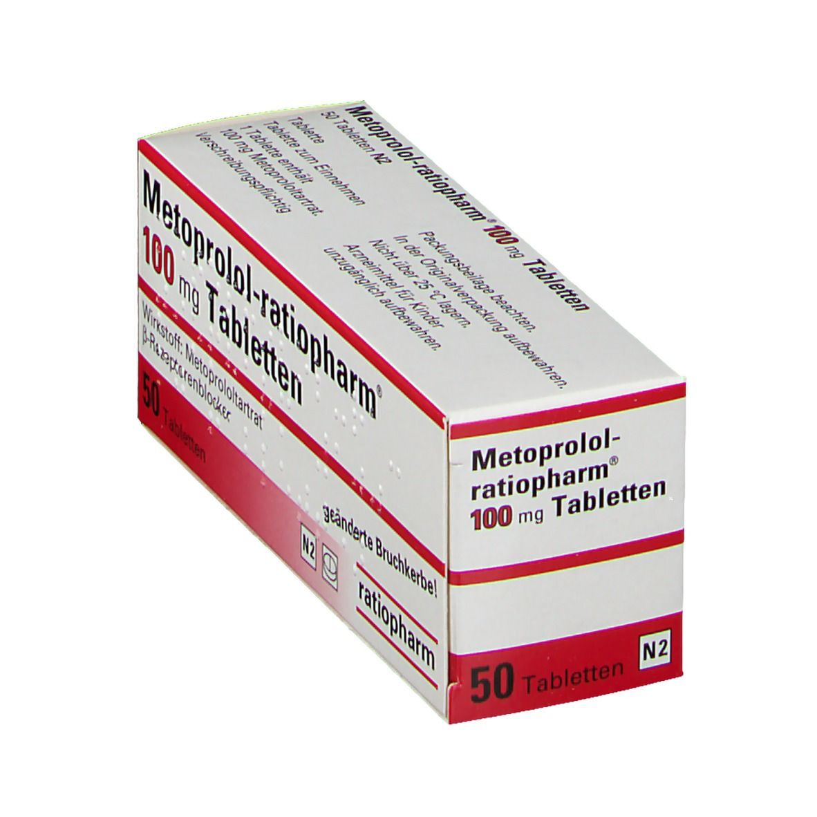 METOPROLOL-ratiopharm 100 mg Tabletten 50 St