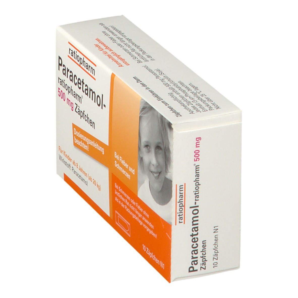 Paracetamol-ratiopharm® 500 mg Zäpfchen