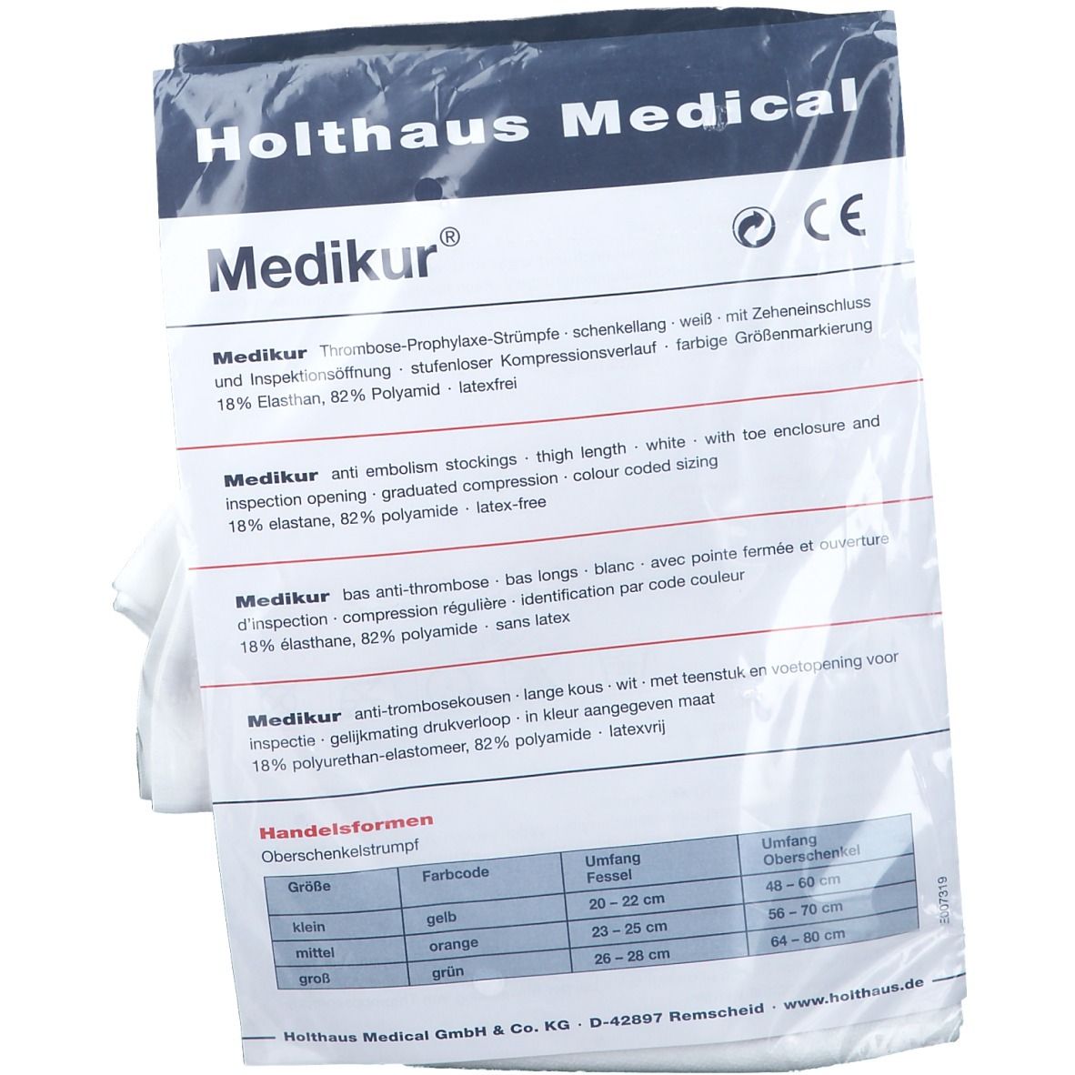 Medikur® Thrombose-Prophylaxe-Strumpf Gr. mittel 2 St Textilien