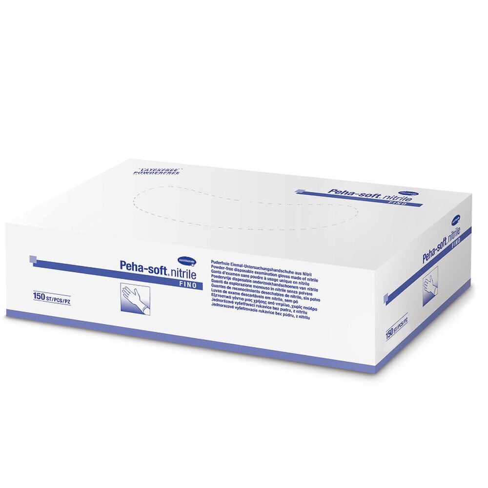 Peha-soft® nitrile fino puderfrei unsteril Untersuchungshandschuhe Gr. S 6 - 7 150 St Handschuhe