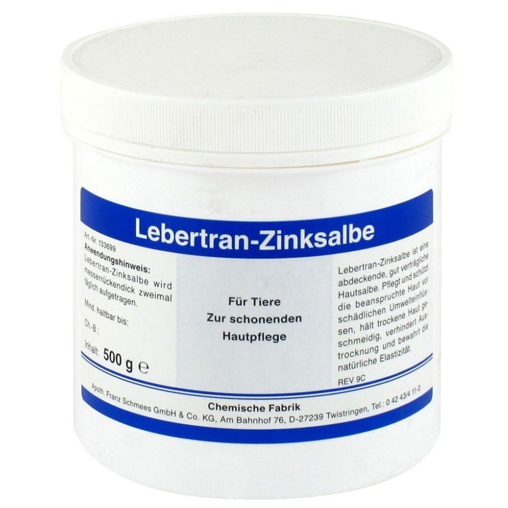 Lebertran-Zinksalbe für Tiere 500 g Salbe