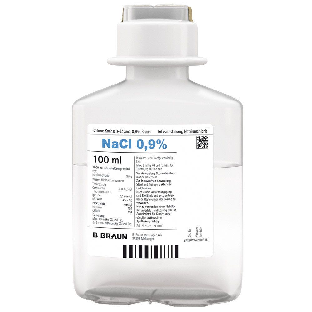 Isotone Kochsalz-Lösung 0,9 % Braun Ecoflac® plus 20X100 ml Infusionslösung