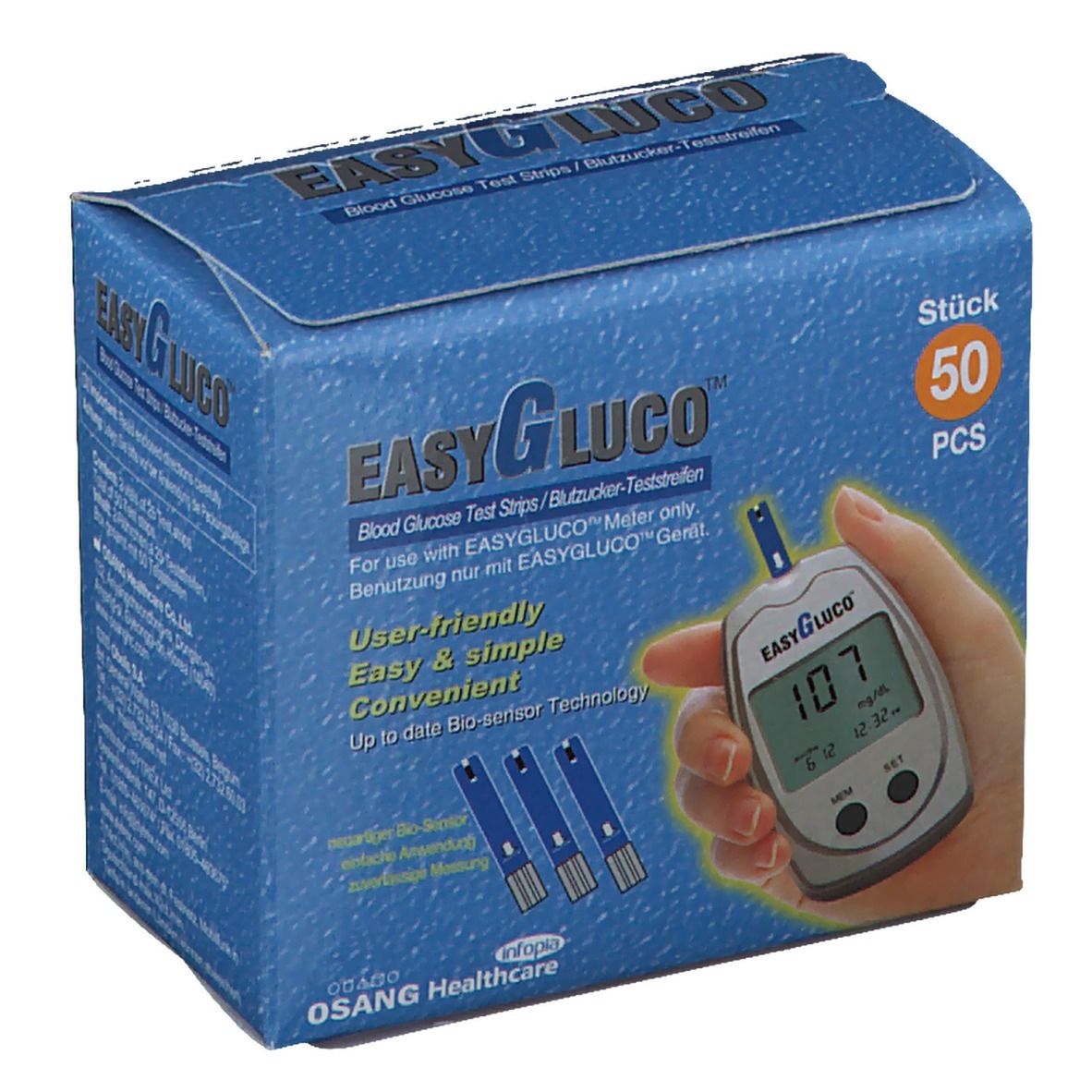 Easygluco Blutzucker Teststreifen 50 St Teststreifen