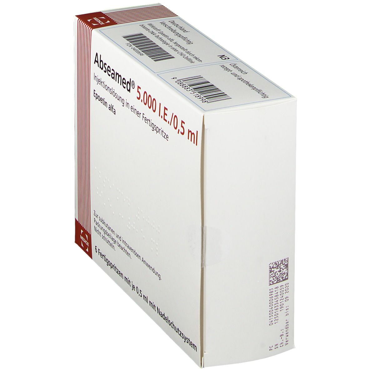 Abseamed 5.000 I.e./0,5 ml Inj.-Lsg.i.e.F.-Sp. 6x0,5 Infusionsemulsion