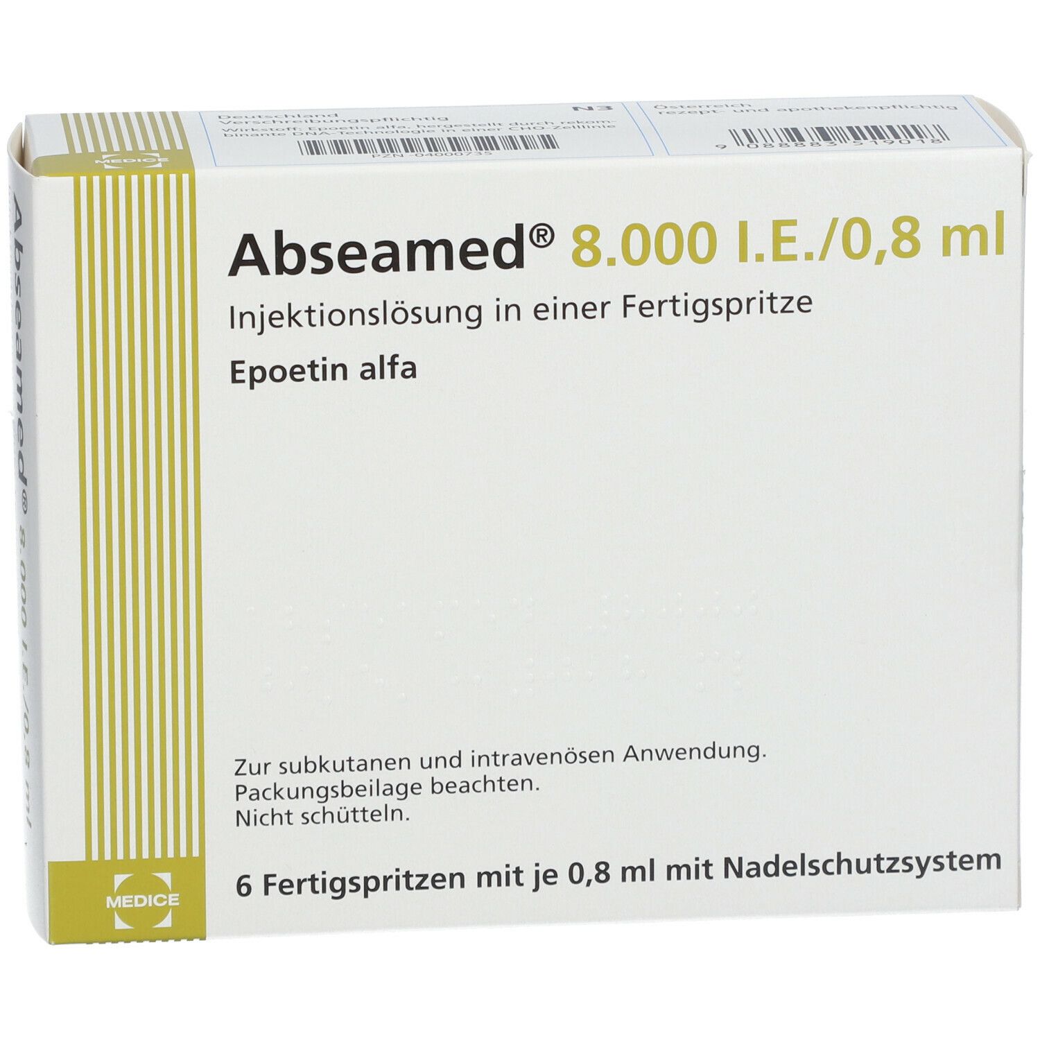 Abseamed® 8.000 I.E./0,8 ml