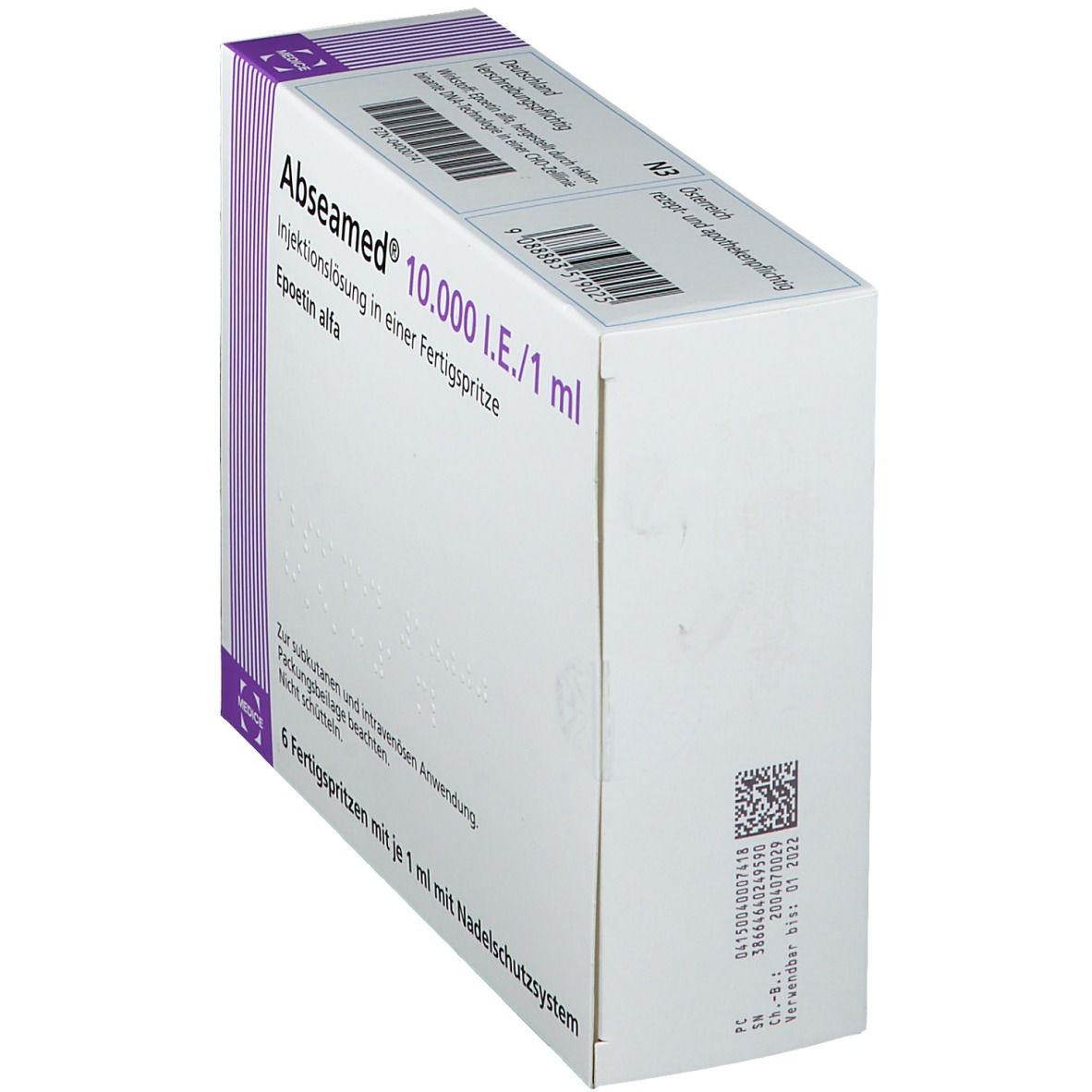 Abseamed 6.000 I.e./0,6 ml Inj.-Lsg.i.e.F.-Sp. 6x0,6 Infusionsemulsion