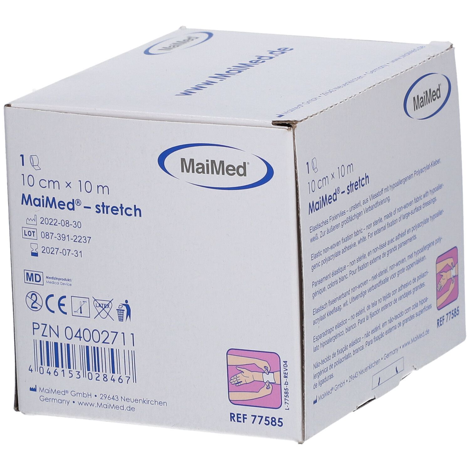 Maimed Stretch Fixiervlies 10 cmx10 m 1 St Pflaster