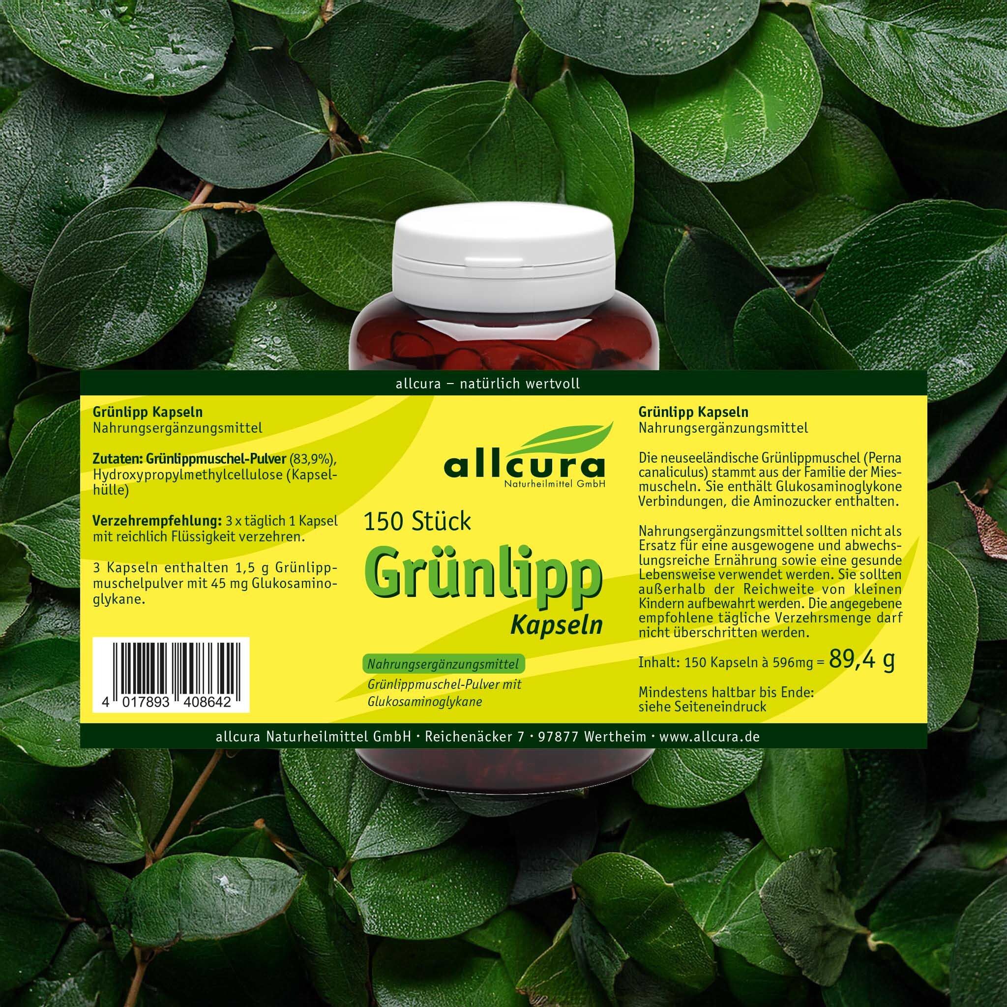 allcura Grünlippmuschel Kapseln