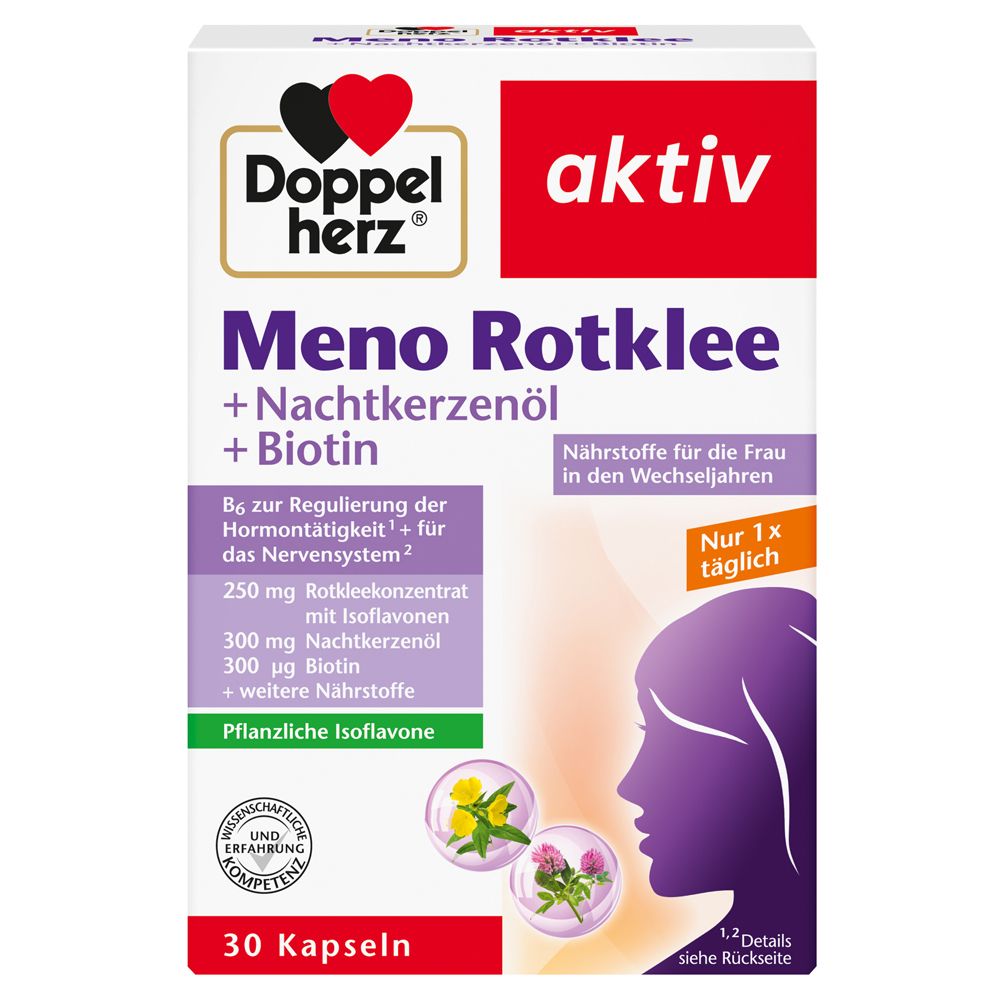 Doppelherz® aktiv Meno Rotklee + Nachtkerzenöl + Biotin