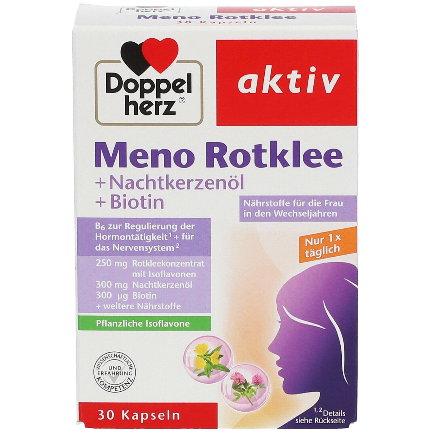 Doppelherz® aktiv Meno Rotklee + Nachtkerzenöl + Biotin
