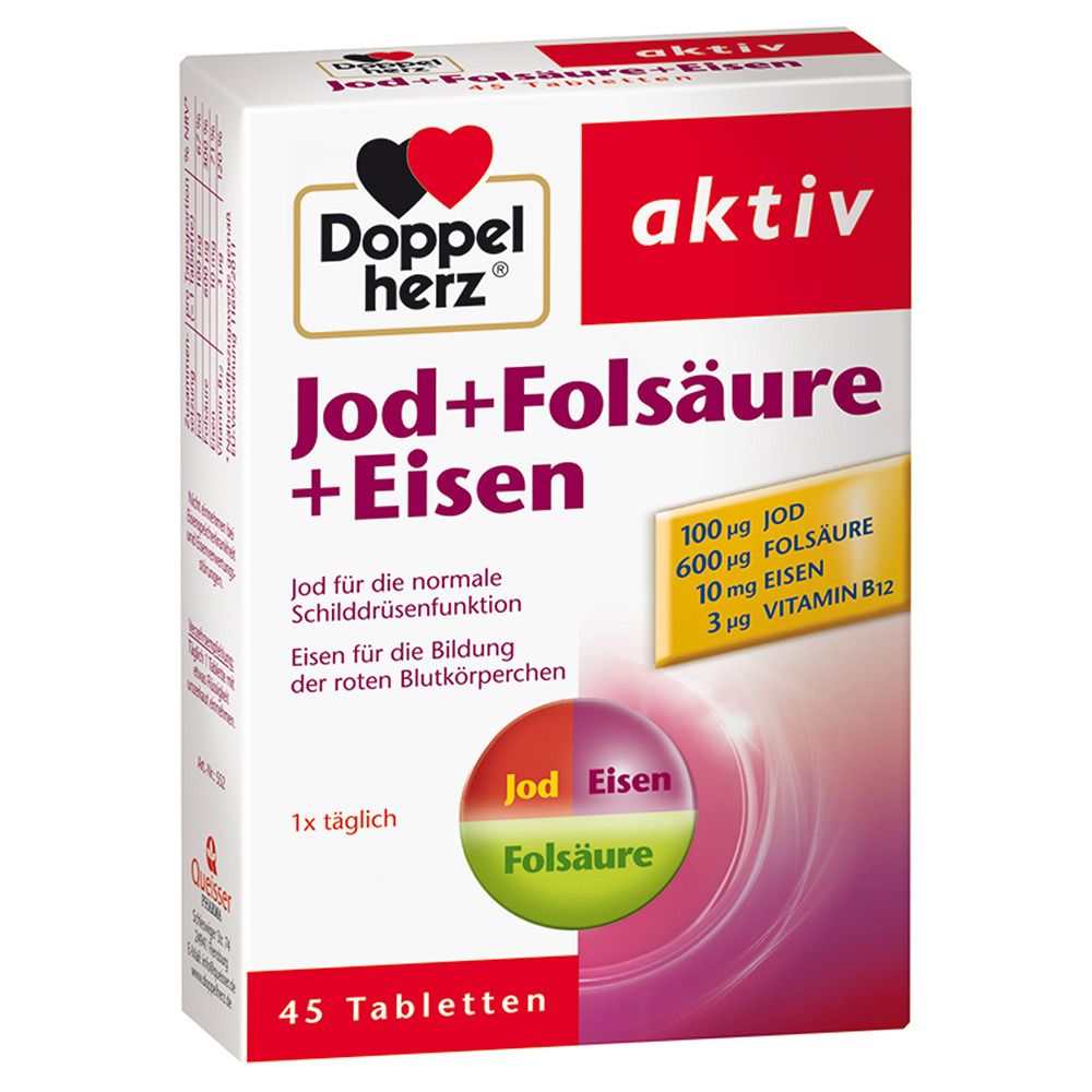 Doppelherz® aktiv Jod + Folsäure + Eisen