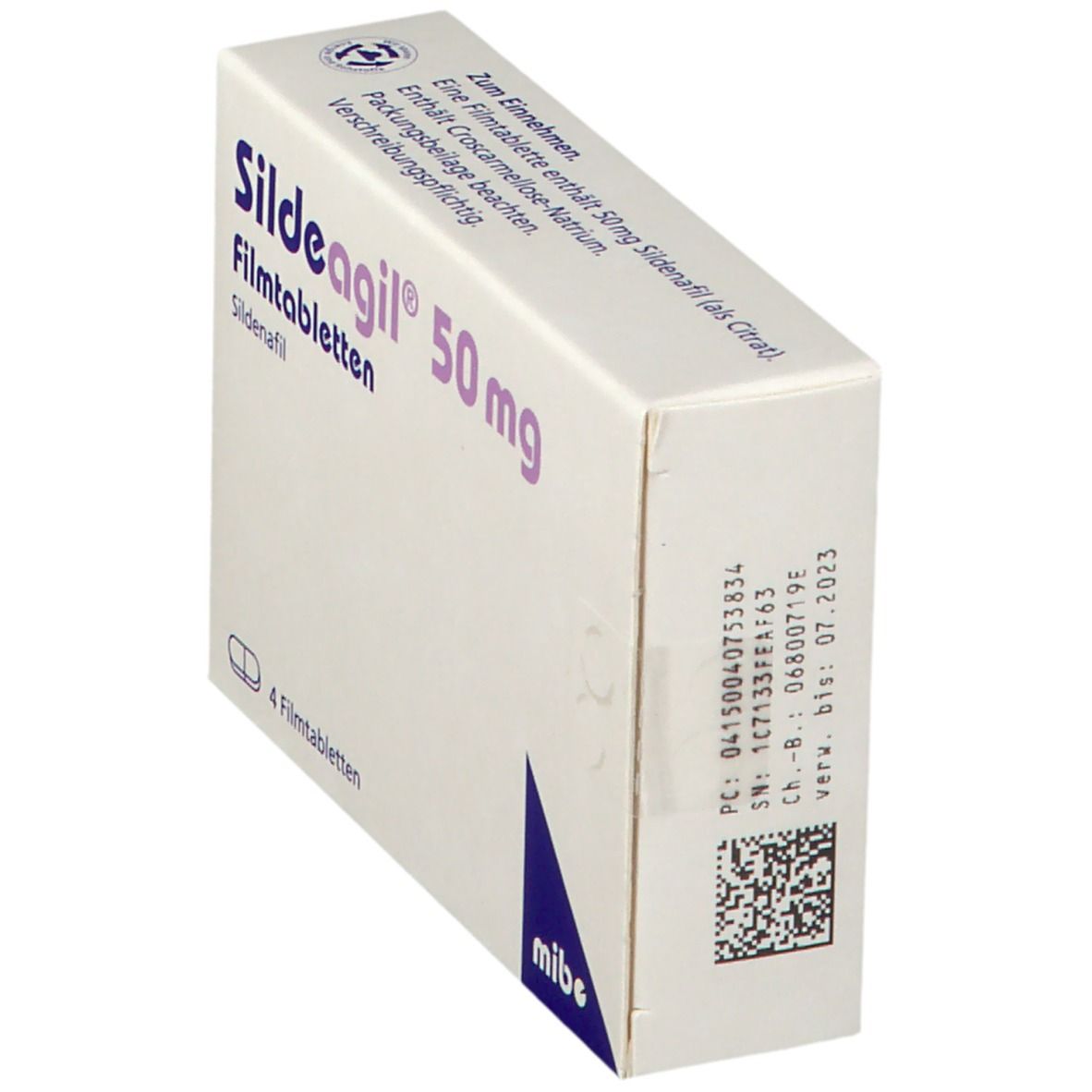 Sildeagil 50 mg Filmtabletten 4 St