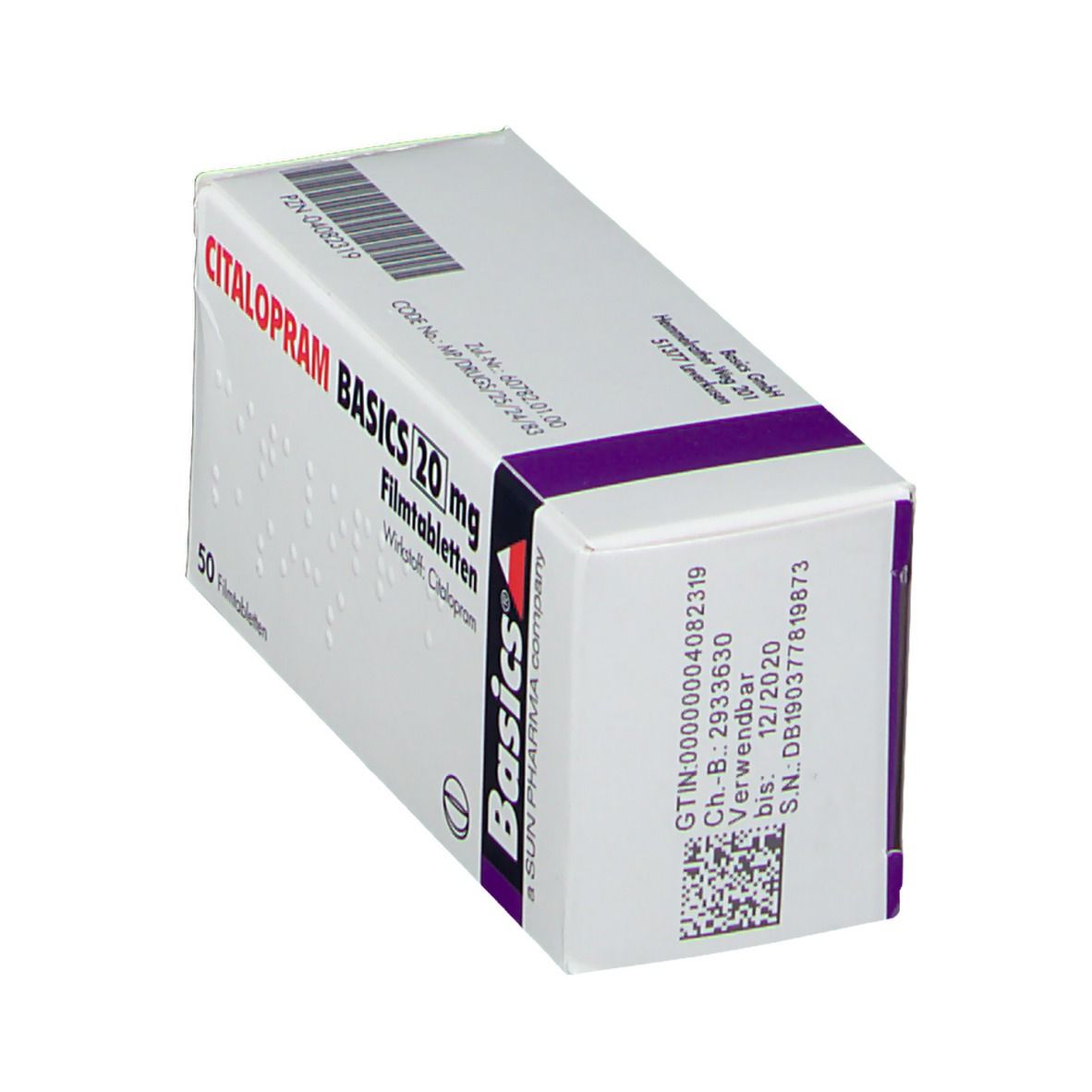 Citalopram Basics 20 mg Filmtabletten 50 St