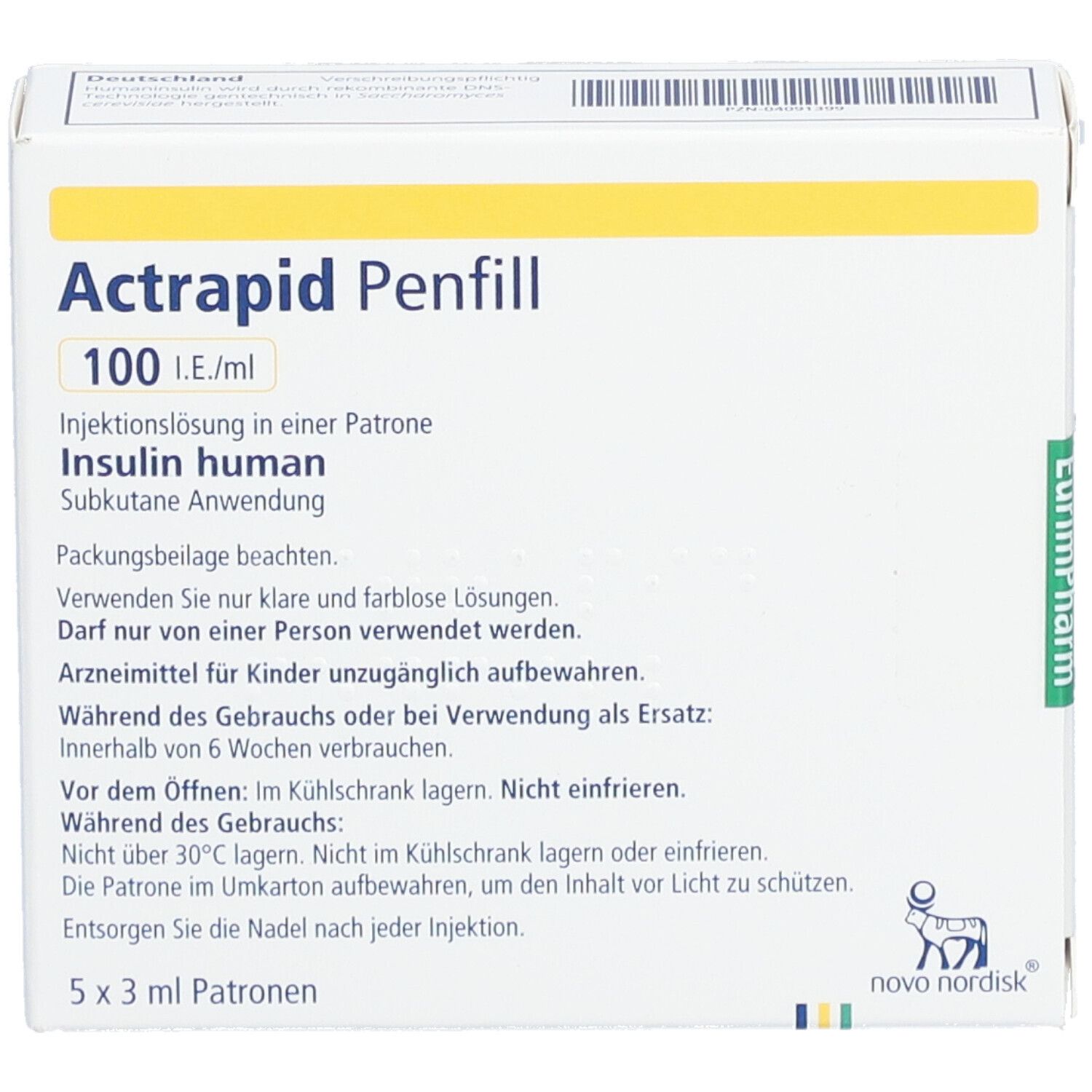 Actrapid fill 100 I.E./ml