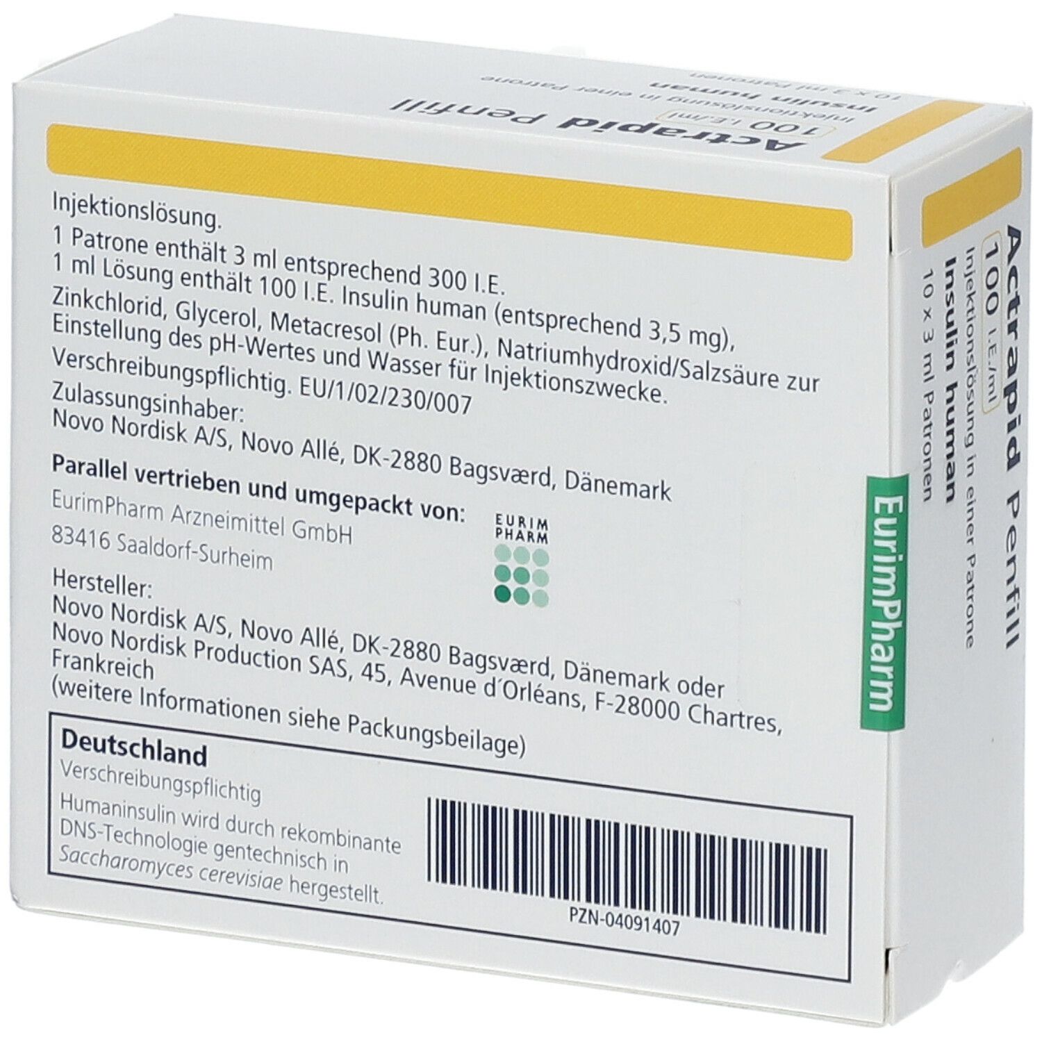 Actrapid fill 100 I.E./ml