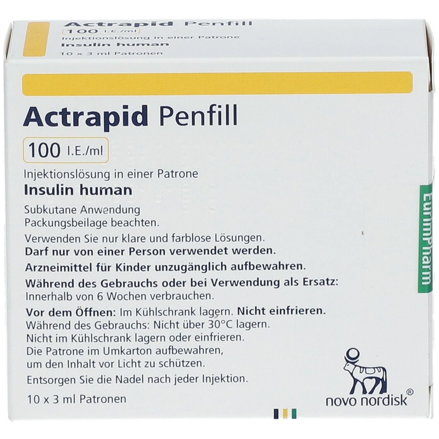 Actrapid fill 100 I.E./ml