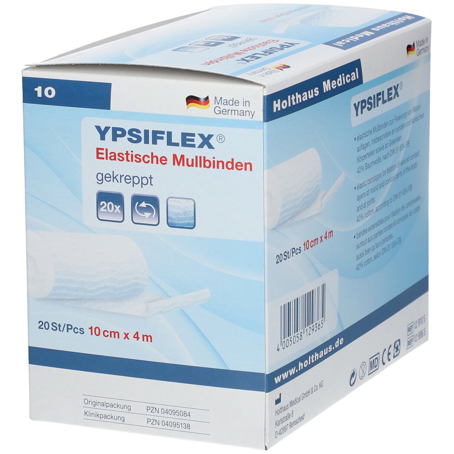 YPSIFLEX® Elastische Mullbinden 4 m x 10 cm
