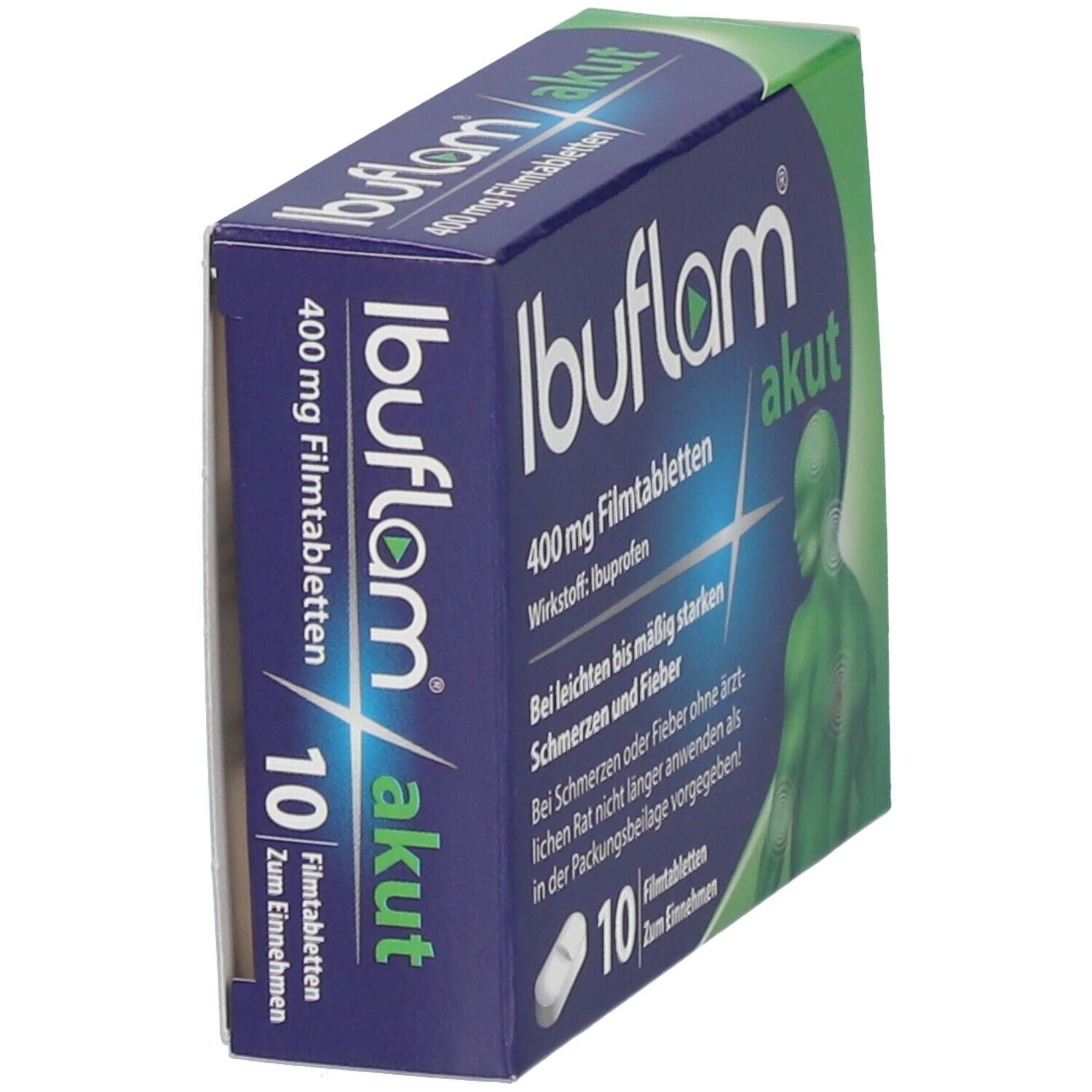 Ibuflam® akut, 400 mg Filmtabletten mit Ibuprofen, bei leichten bis mäßig starken Schmerzen und Fieber