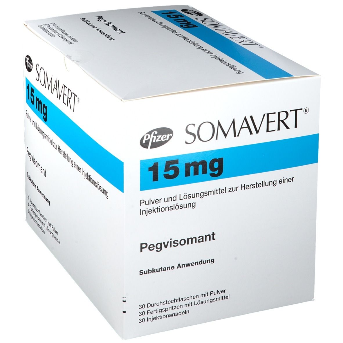 Somavert 15 mg Plv.u.Lösungsm.z.H.e.Inj.-Lsg.Dsfl. 30 St Pulver und Lösungsm. z. Herst. e. Injektionslösung