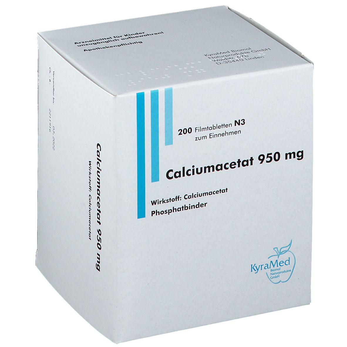 Calciumacetat 950 mg Filmtabletten