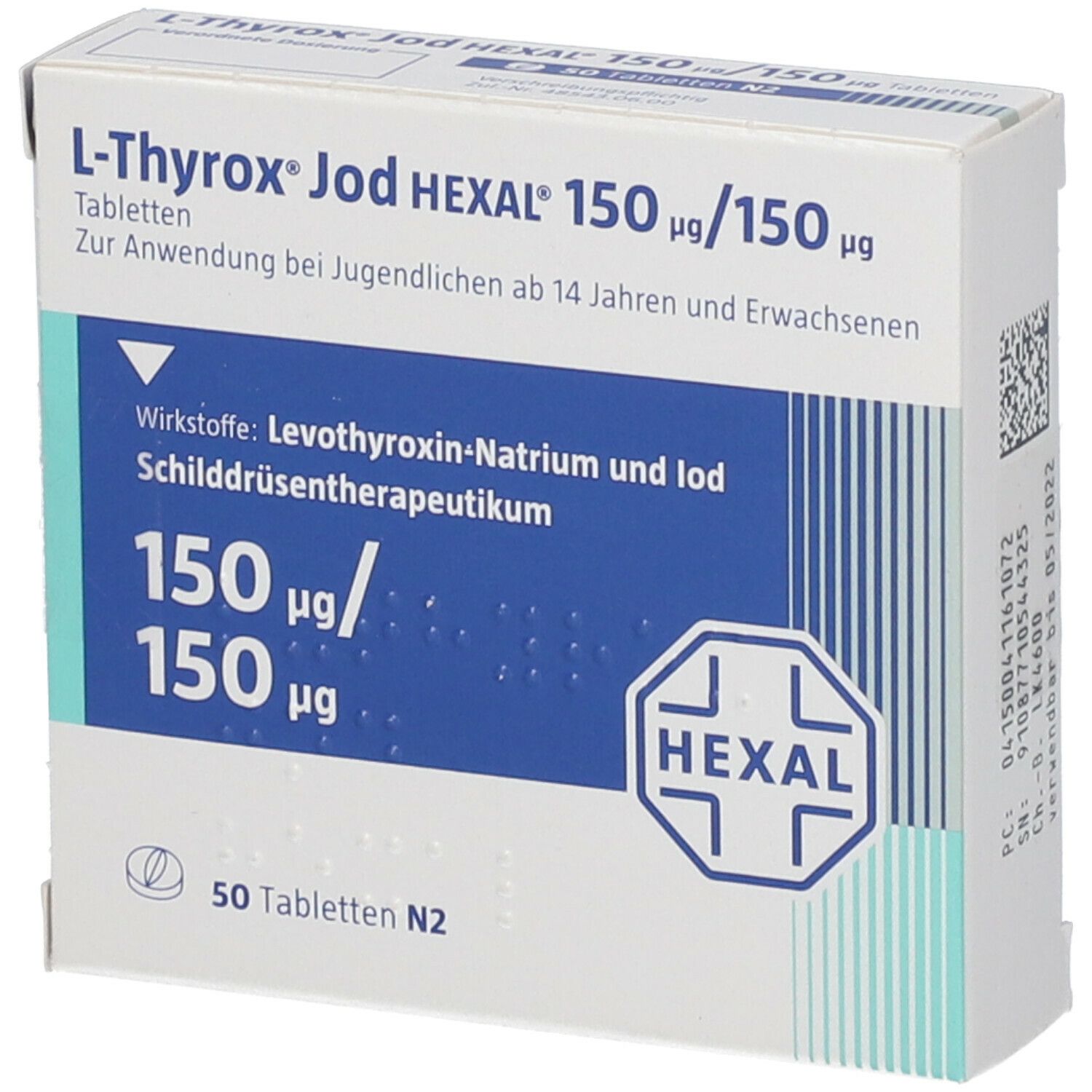 L-Thyrox® Jod HEXAL® 150 µg/150 µg